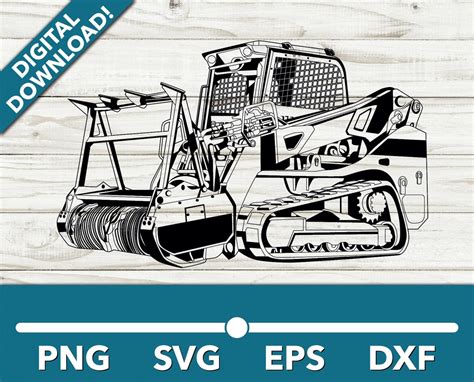 tree mulcher skid steer silhouette|forestry drum mulcher.